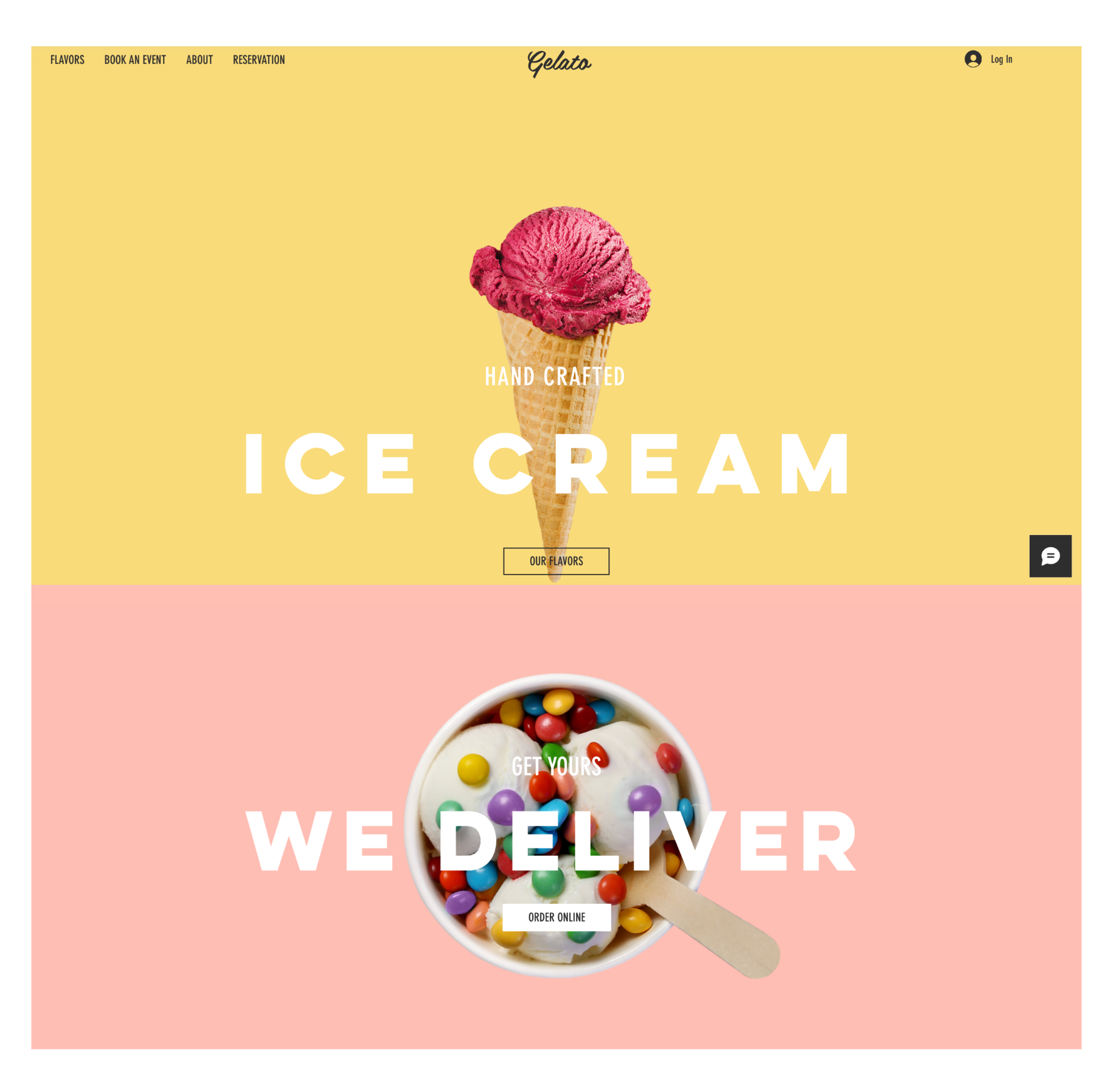 Wix Template Ice Cream Shop